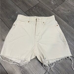 PacSun Cream Jean Shorts